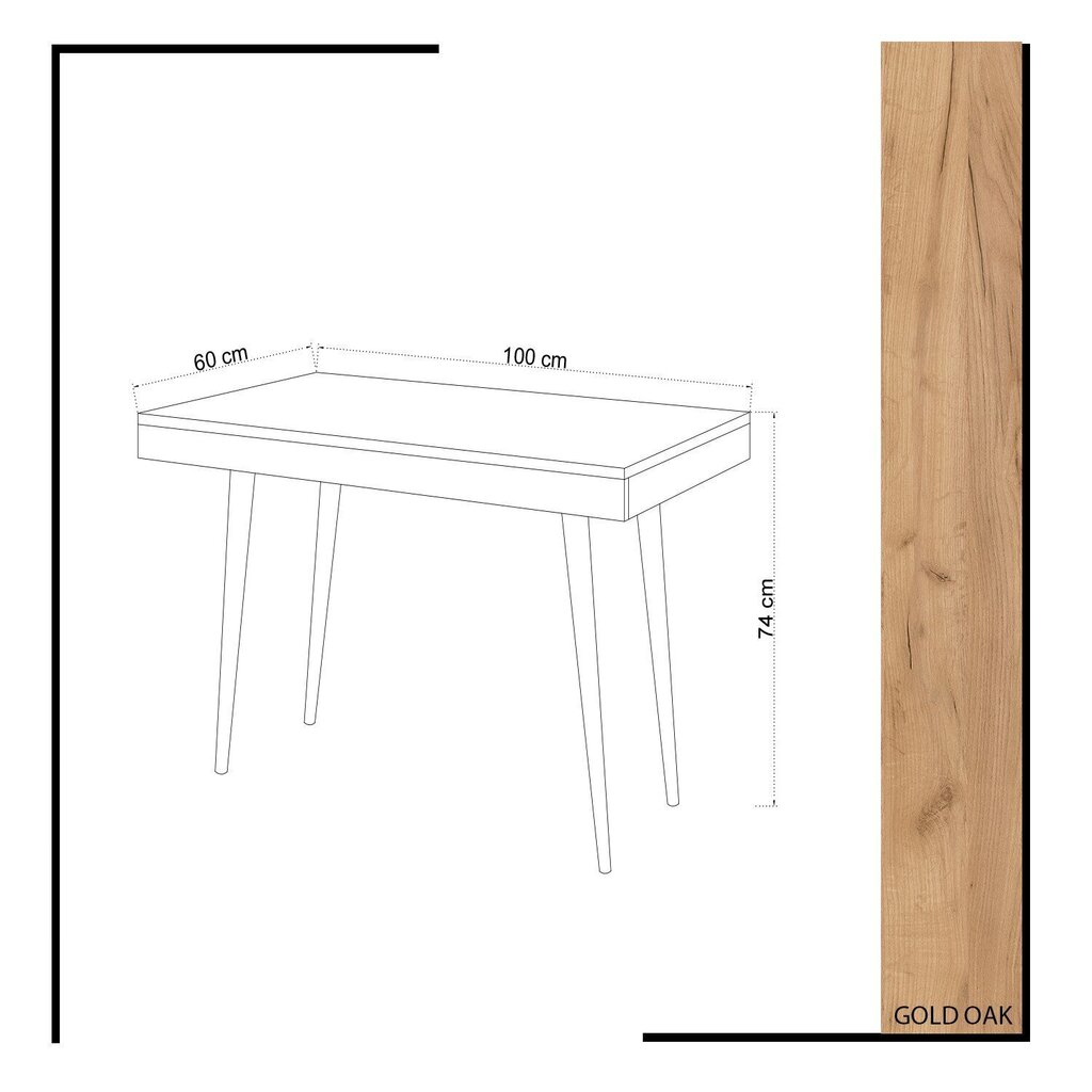 Rakstāmgalds Kalune Design Valencia, brūns цена и информация | Datorgaldi, rakstāmgaldi, biroja galdi | 220.lv