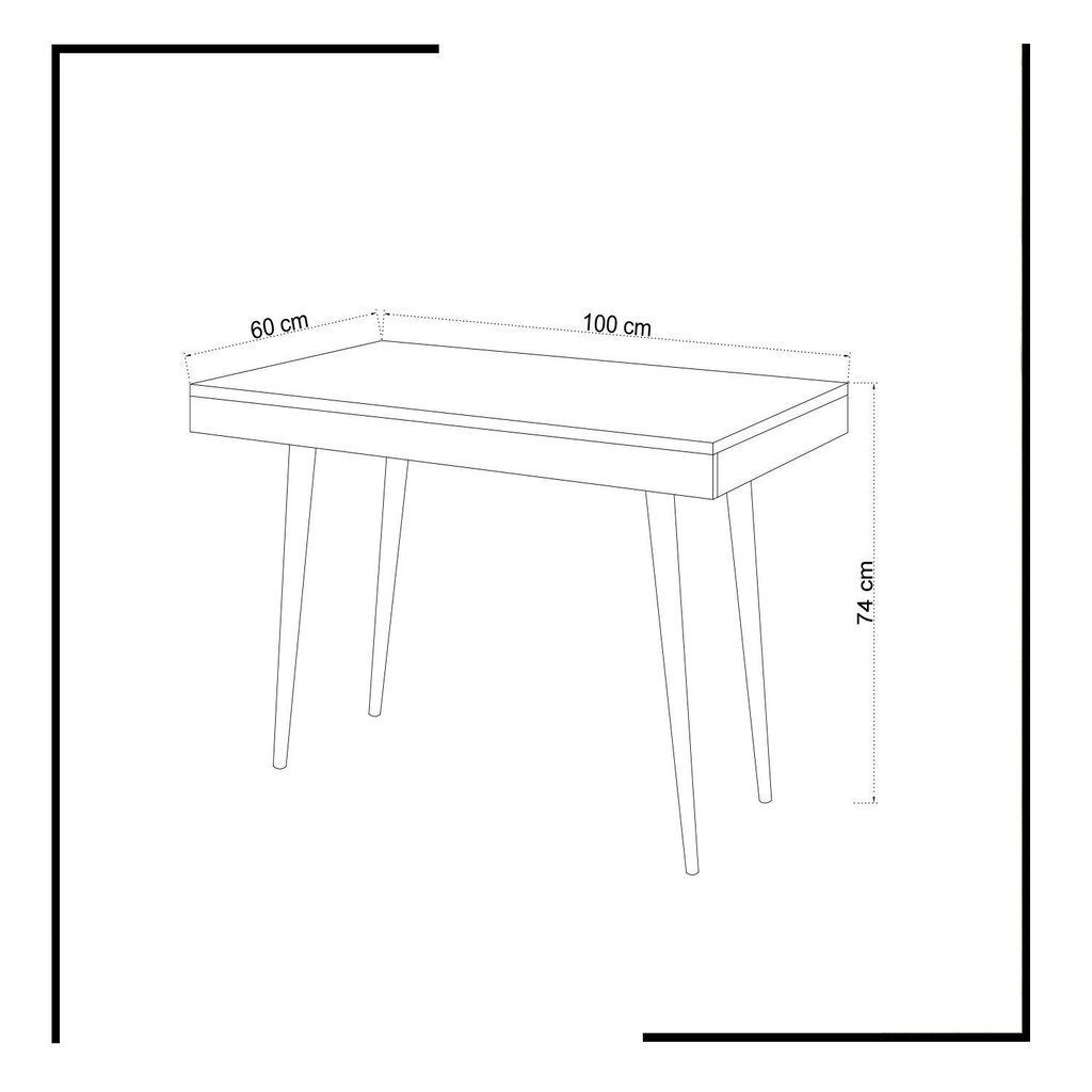 Rakstāmgalds Kalune Design Veronika, balts цена и информация | Datorgaldi, rakstāmgaldi, biroja galdi | 220.lv