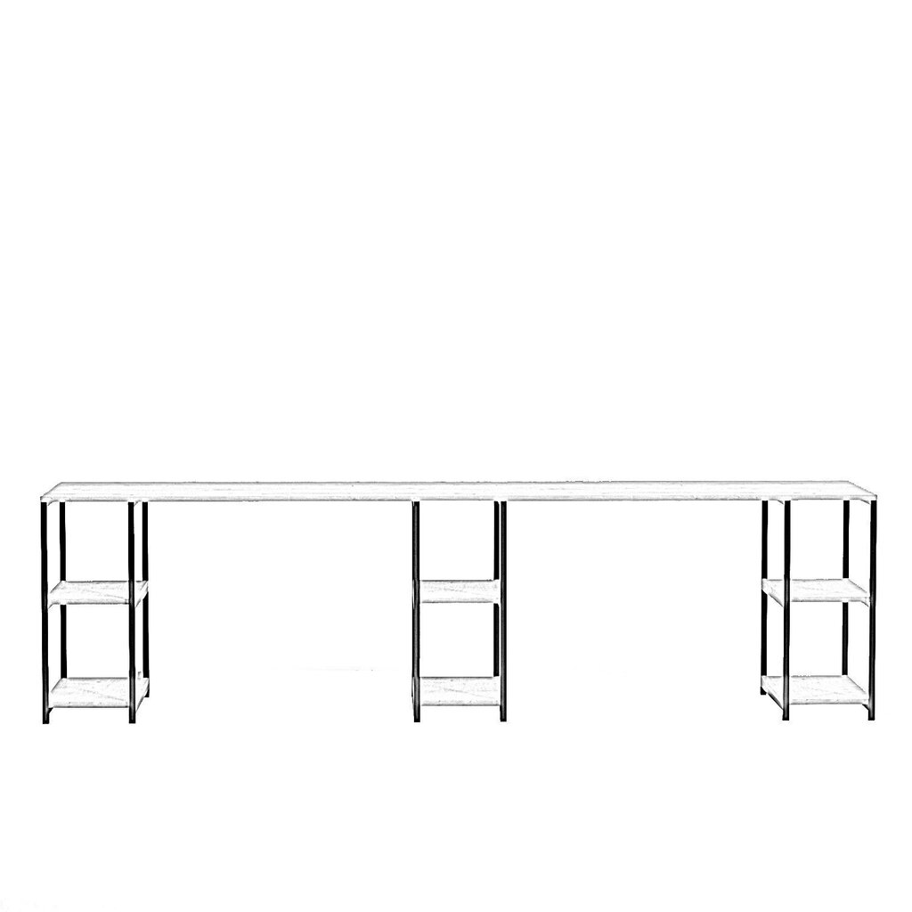 Rakstāmgalds Kalune Design Sade, brūns/melns cena un informācija | Datorgaldi, rakstāmgaldi, biroja galdi | 220.lv