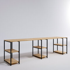Письменный стол Kalune Design Sade, коричневый/черный цена и информация | Компьютерные, письменные столы | 220.lv