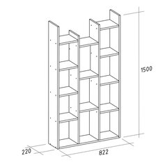 Plaukts Kalune Design Lagomood Vito, brūns/pelēks цена и информация | Полки | 220.lv