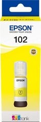 EPSON ECOTANK 102 YELLOW 70ML цена и информация | Картриджи для струйных принтеров | 220.lv