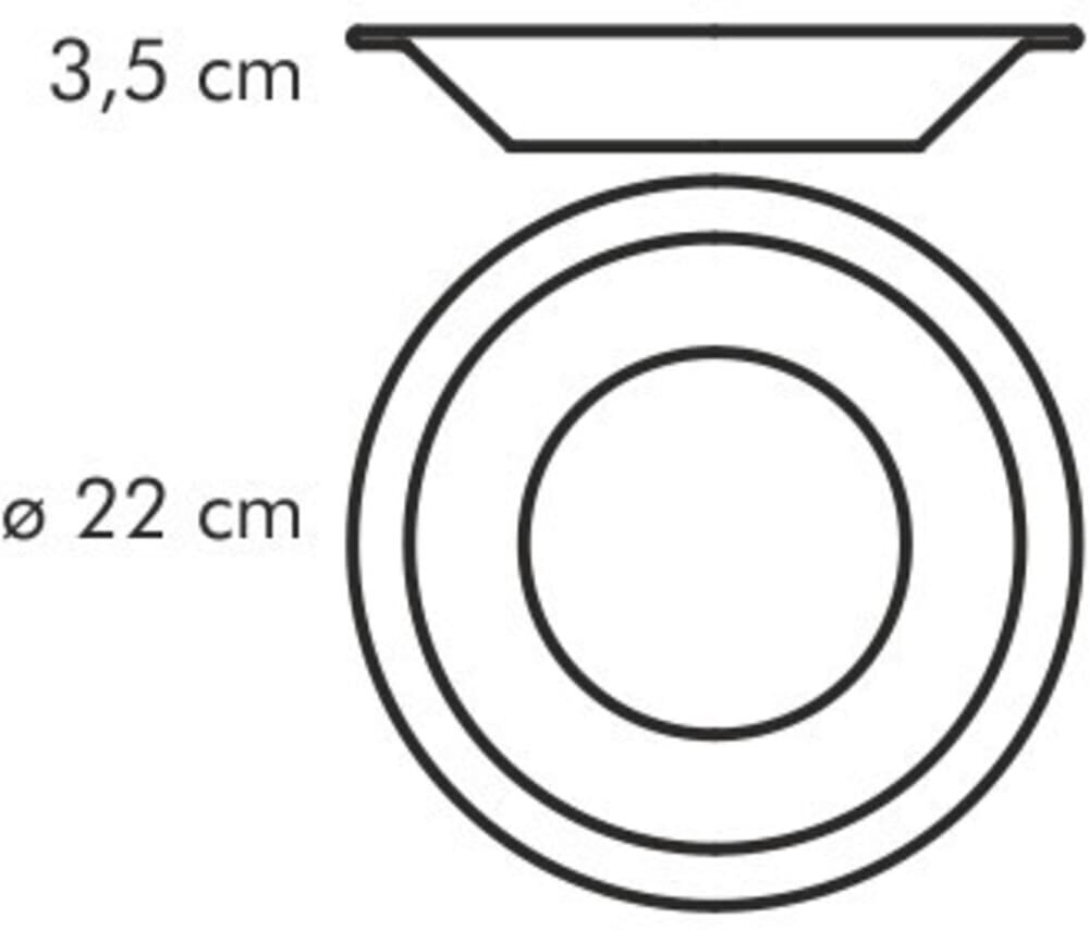 Tescoma dziļš šķīvis, 22 cm, balts cena un informācija | Trauki, šķīvji, pusdienu servīzes | 220.lv