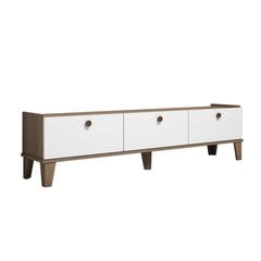 ТВ столик Kalune Design Sumer E3620, белый/коричневый цена и информация | Тумбы под телевизор | 220.lv