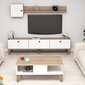 Dzīvojamās istabas mēbeļu komplekts Kalune Design Sumer G5020, brūns/balts cena un informācija | Sekcijas | 220.lv
