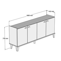 Konsole Kalune Design Sumer H3030, brūna/melna cena un informācija | Konsoles galdiņi | 220.lv