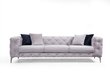Trīsvietīgs dīvāns Kalune Design Como, gaiši pelēks cena un informācija | Dīvāni | 220.lv