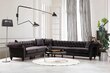 Stūra dīvāns Kalune Design Bogart, brūns цена и информация | Stūra dīvāni | 220.lv