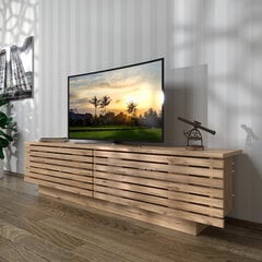 ТВ столик Kalune Design Beta Fluto, коричневый цена и информация | Тумбы под телевизор | 220.lv