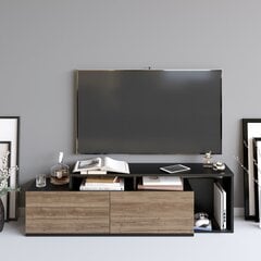 TV galdiņš Kalune Design Nexera, melns/brūns cena un informācija | TV galdiņi | 220.lv