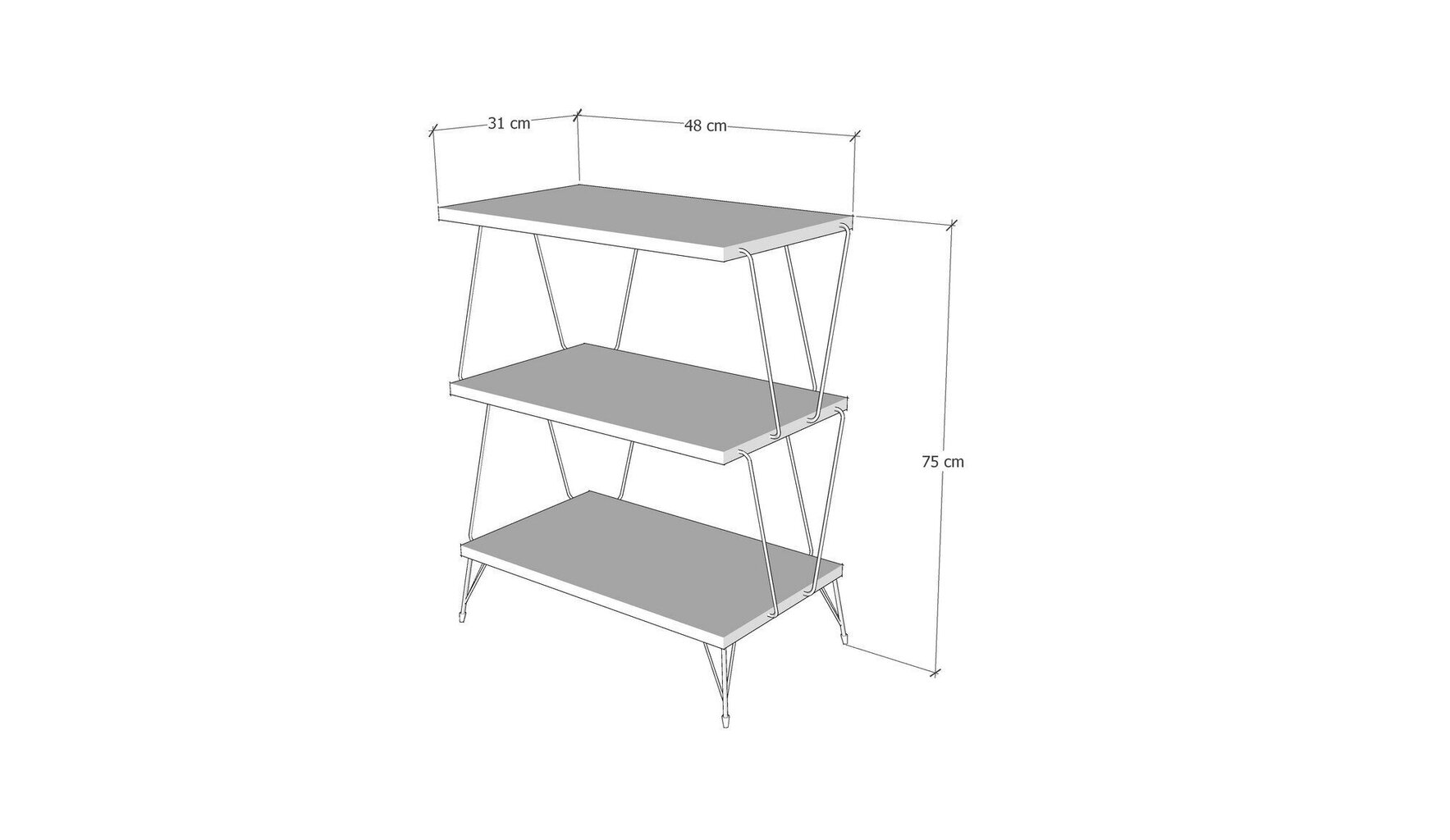 Sānu galdiņš Kalune Design Lazandos, tumši pelēks цена и информация | Žurnālgaldiņi | 220.lv