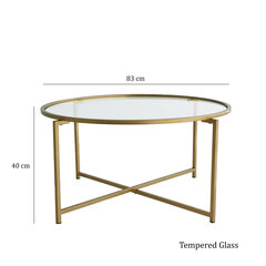Кофейный столик Kalune Design Gold Sun, золотистый цена и информация | Журнальные столики | 220.lv