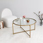 Kafijas galdiņš Kalune Design Gold Sun, balts/zelta krāsas cena un informācija | Žurnālgaldiņi | 220.lv
