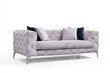 Divvietīgs dīvāns Kalune Design Como, gaiši pelēks cena un informācija | Dīvāni | 220.lv