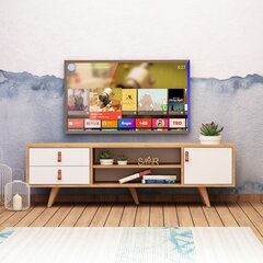 ТВ-столик Kalune Design Lara, коричневый/белый цена и информация | Тумбы под телевизор | 220.lv