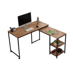 Письменный стол  Kalune Design Bera, коричневый/черный цена и информация | Компьютерные, письменные столы | 220.lv