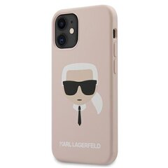Aizmugurējais vāciņš Karl Lagerfeld    -    iPhone 12 mini 5.4'' Head Silicone Cover    Light Pink cena un informācija | Telefonu vāciņi, maciņi | 220.lv