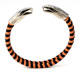 Регулируемый браслет ручной работы Bico "Dueling Serpent" с регулируемым шнуром (CA28 Коричнево-черный) 10mm 13/16´´ цена и информация | Мужские украшения | 220.lv