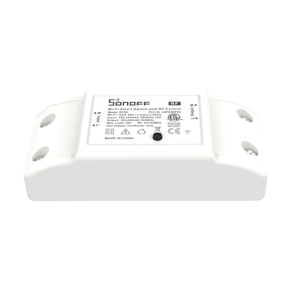Sonoff WiFi + RF 433, RF R2 viedais slēdzis cena un informācija | Drošības sistēmas, kontrolieri | 220.lv