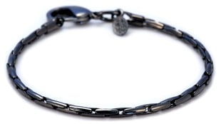 Черный браслет-цепочка Bico "Rain" (FB13 Black) 3mm 1/8″ цена и информация | Мужские украшения | 220.lv