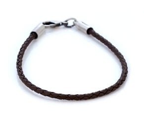 Коричневый плетеный браслет Bico 2 мм (CA12 коричневый) цена и информация | Мужские украшения | 220.lv