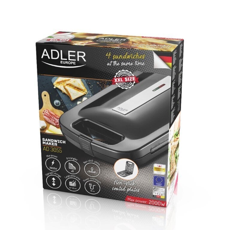 Adler AD-3055 cena un informācija | Sviestmaižu tosteri | 220.lv