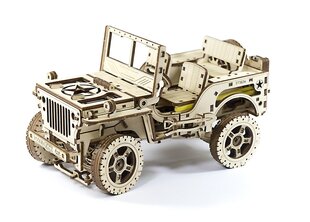 Koka 3D wooden city konstruktors militārais džips 4x4, 571 detaļas. цена и информация | Kонструкторы | 220.lv