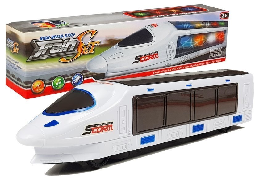 Ar baterijām darbināms vilciens ar gaismām un skaņām Pendolino cena un informācija | Rotaļlietas zēniem | 220.lv