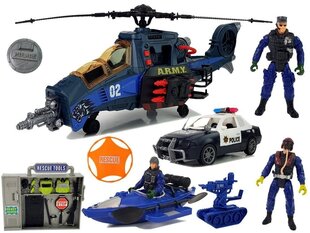 Policijas helikopters ar piederumiem cena un informācija | Rotaļlietas zēniem | 220.lv