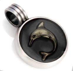 Bico "Dolphin" sveķi un metāla kulons (B20 melns) cena un informācija | Kaklarotas | 220.lv