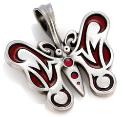 Подвеска Bico "Butterfly" из смолы и металла в виде бабочки (B219 красный) цена и информация | Украшения на шею | 220.lv