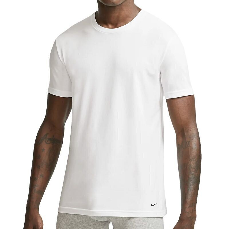 Sporta T-krekls vīriešiem Nike Everyday Cotton Stretch 2Pak M 0000KE1010-100 (74346), balts cena un informācija | Sporta apģērbs vīriešiem | 220.lv