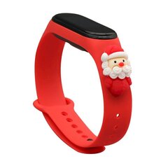 Ремешок Fusion Xmas Glove для часов Xiaomi Mi Band 3 / 4, красный цена и информация | Аксессуары для смарт-часов и браслетов | 220.lv