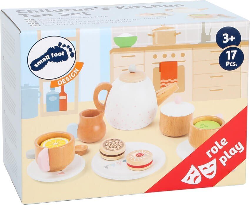 Tējas trauku komplekts, koka cena un informācija | Rotaļlietas meitenēm | 220.lv