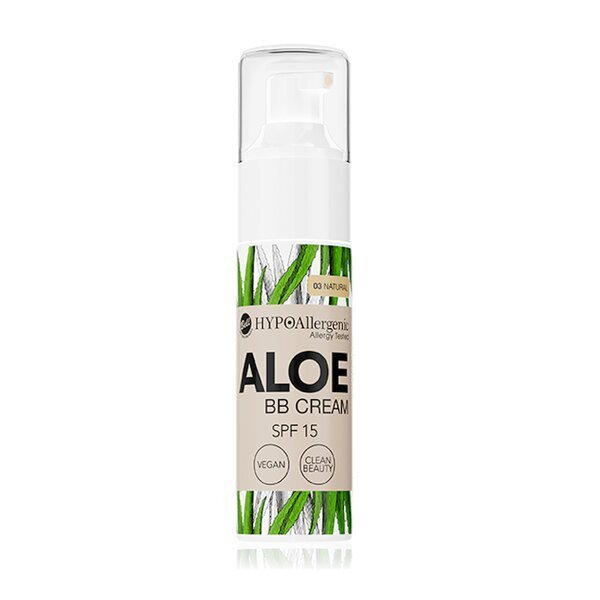 Bell HYPOAllergenic Aloe SPF15 BB krēms 20 g, 03 Natural cena un informācija | Grima bāzes, tonālie krēmi, pūderi | 220.lv