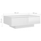 Kafijas galdiņš, 90x60x31cm, balta krāsa cena un informācija | Žurnālgaldiņi | 220.lv