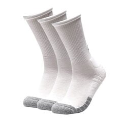 Zeķes vīriešiem Under Armor Heatger Crew Socks 1346751-100, baltas cena un informācija | Vīriešu zeķes | 220.lv