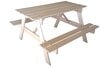 Koka galdiņš ar soliem bērniem Timbela M018-1 цена и информация | Dārza mēbeles bērniem | 220.lv