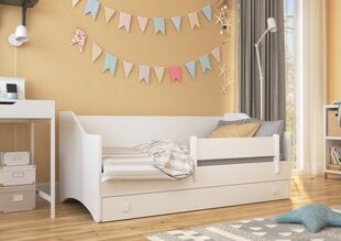 Bērnu gulta ADRK Furniture Naomi, 80x160 cm, balta cena un informācija | Bērnu gultas | 220.lv