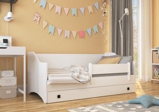 Детская кровать ADRK Furniture Naomi, 80x160 см, белая/серая цена и информация | Детские кровати | 220.lv