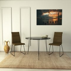 Galds Kalune Design Sandalf, melns cena un informācija | Virtuves galdi, ēdamgaldi | 220.lv