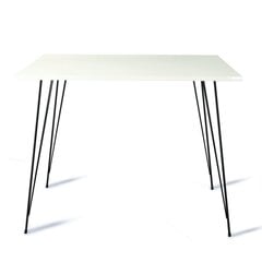 Стол Kalune Design Sandalf Square, белый цена и информация | Кухонные и обеденные столы | 220.lv