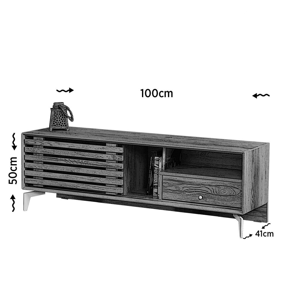 TV galdiņš Kalune Design Lulu 100Lk, brūns cena un informācija | TV galdiņi | 220.lv