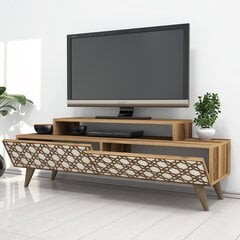 ТВ стол Kalune Design City, коричневый/кремовый цена и информация | Тумбы под телевизор | 220.lv