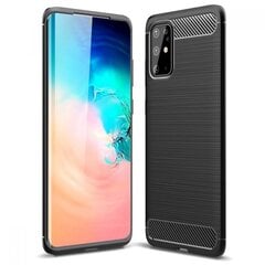 Maciņš Carbon Lux Xiaomi Redmi Note 10/Redmi Note 10S, melns cena un informācija | Telefonu vāciņi, maciņi | 220.lv