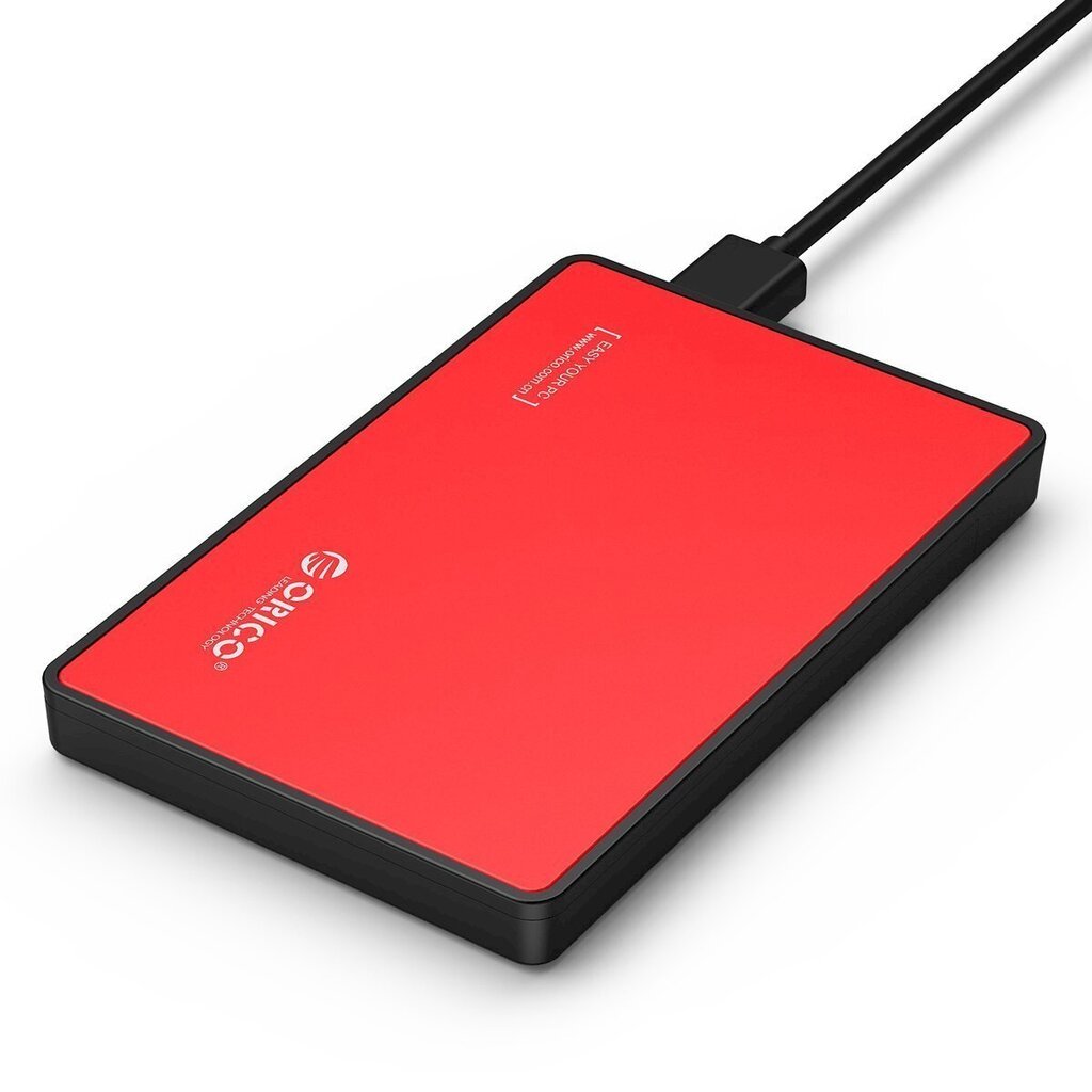 Hard drive external enclosure Orico SSD/HDD 2.5" SATA III (red) cena un informācija | Ārējie cietie diski | 220.lv