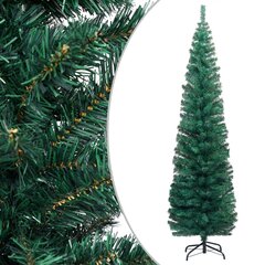 Šaura mākslīgā Ziemassvētku eglīte ar LED/statīvu, 180 cm цена и информация | Искусственные елки | 220.lv