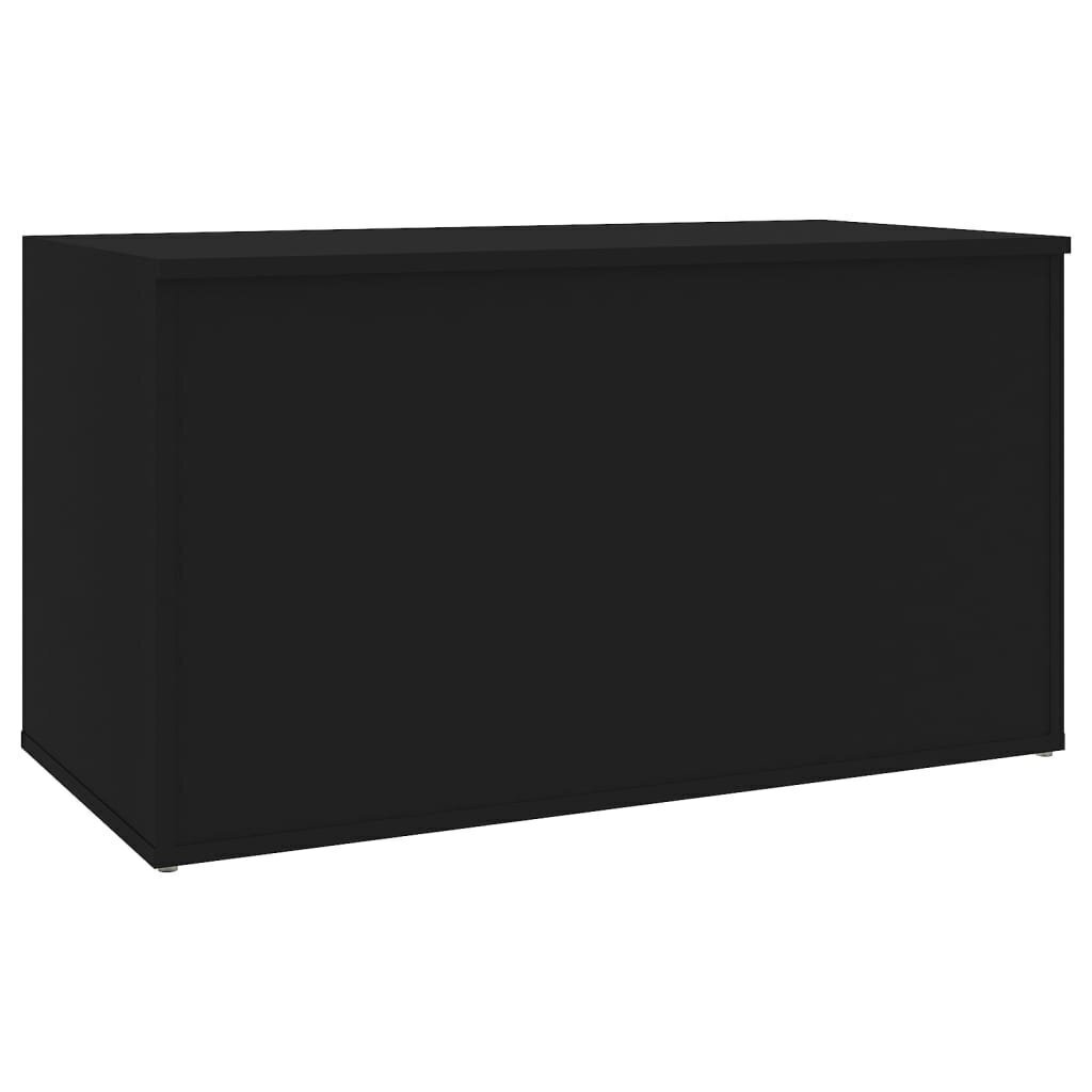 Uzglabāšanas kaste, melna, 84x42x46 cm цена и информация | Veļas grozi un mantu uzglabāšanas kastes | 220.lv