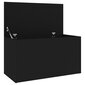 Uzglabāšanas kaste, melna, 84x42x46 cm цена и информация | Veļas grozi un mantu uzglabāšanas kastes | 220.lv