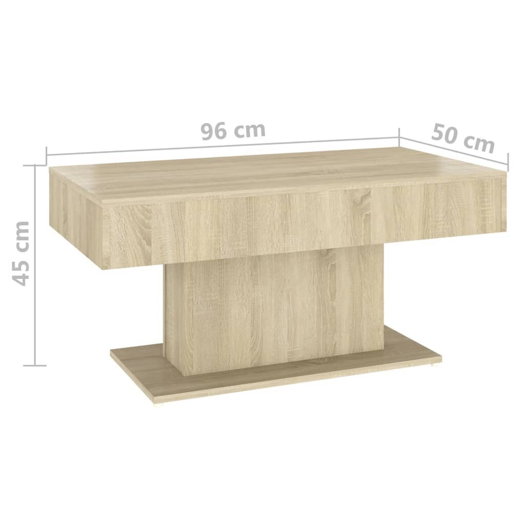 Kafijas galdiņš, 96x50x45 cm, brūns cena un informācija | Žurnālgaldiņi | 220.lv
